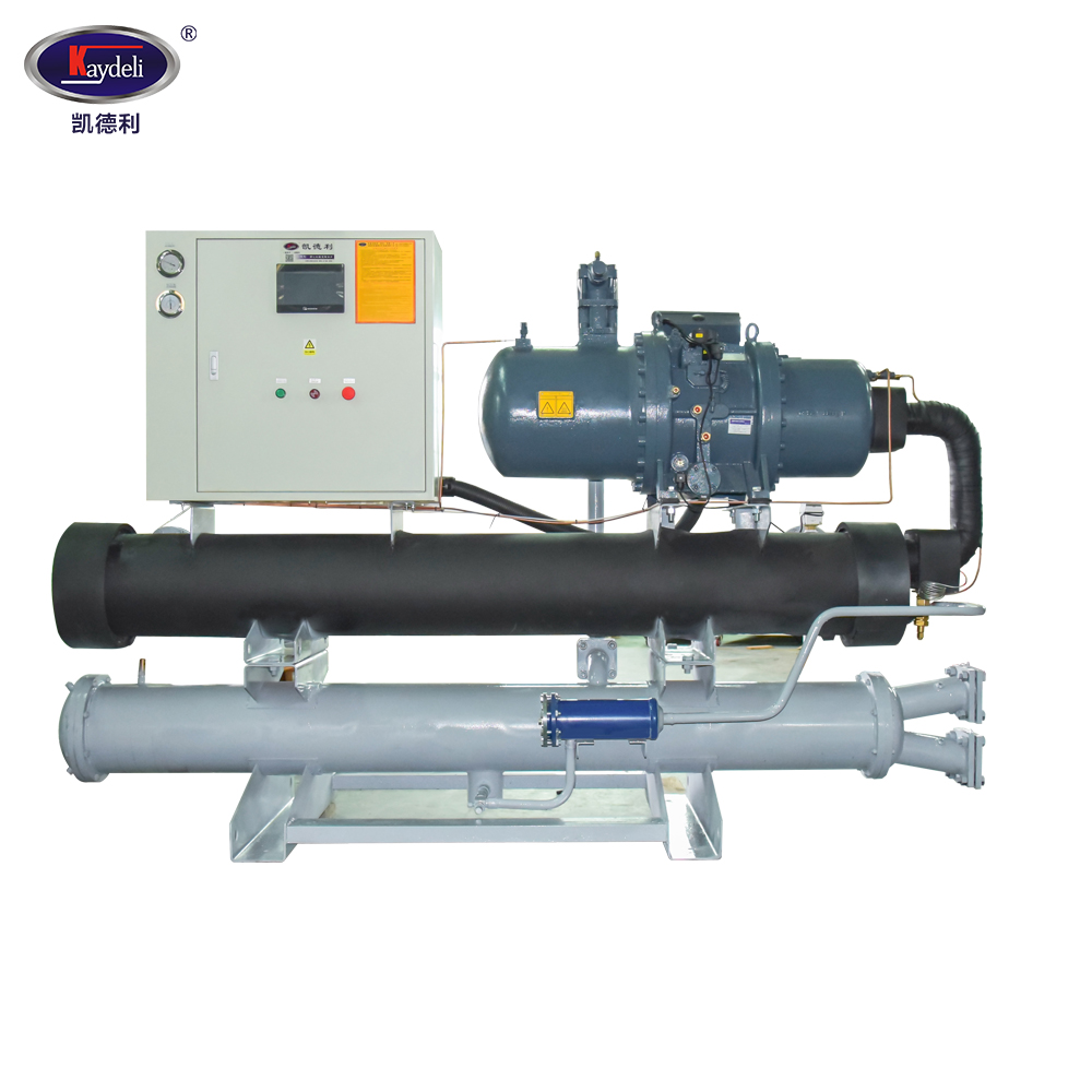 Screw water cooling chiller type cooled milk compressor 100 ton 